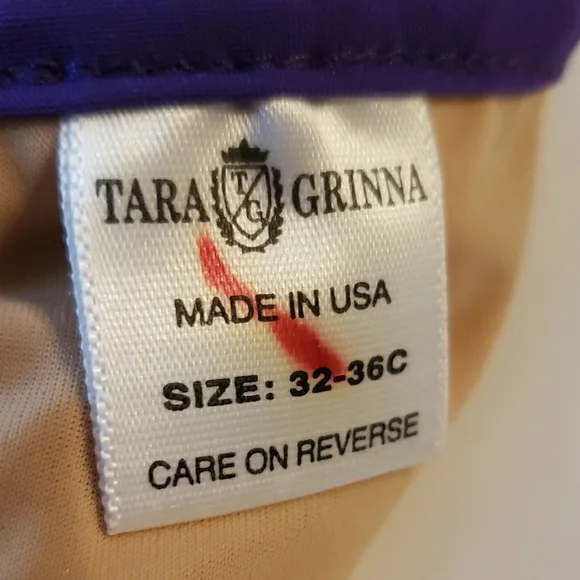 Tara Grinna Patterned Underwire Swim Top with Adjustable Straps 32/36 - Picture 3 of 7